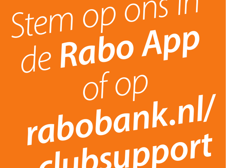 Stem op ons tijdens de Rabo ClubSupport